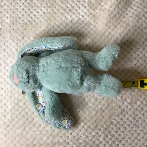 Green and Pink Floral-Eared Stuffed Bunny - Picture 7 of 7